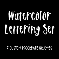 Watercolor Lettering Set