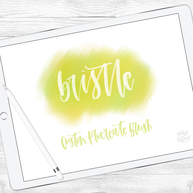 Bristle Brush iPad Lettering