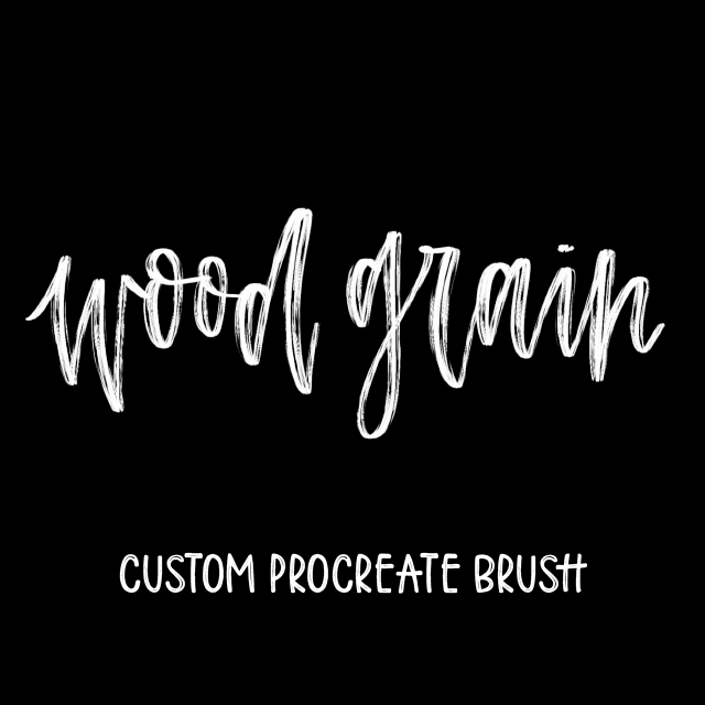 Wood Grain Brush iPad Lettering