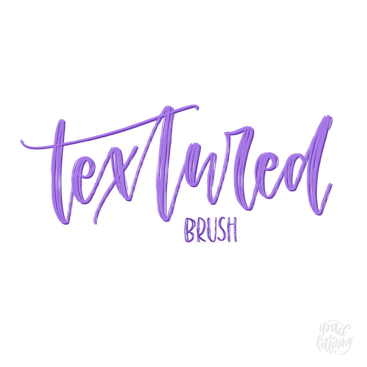 Wood Grain Brush iPad Lettering