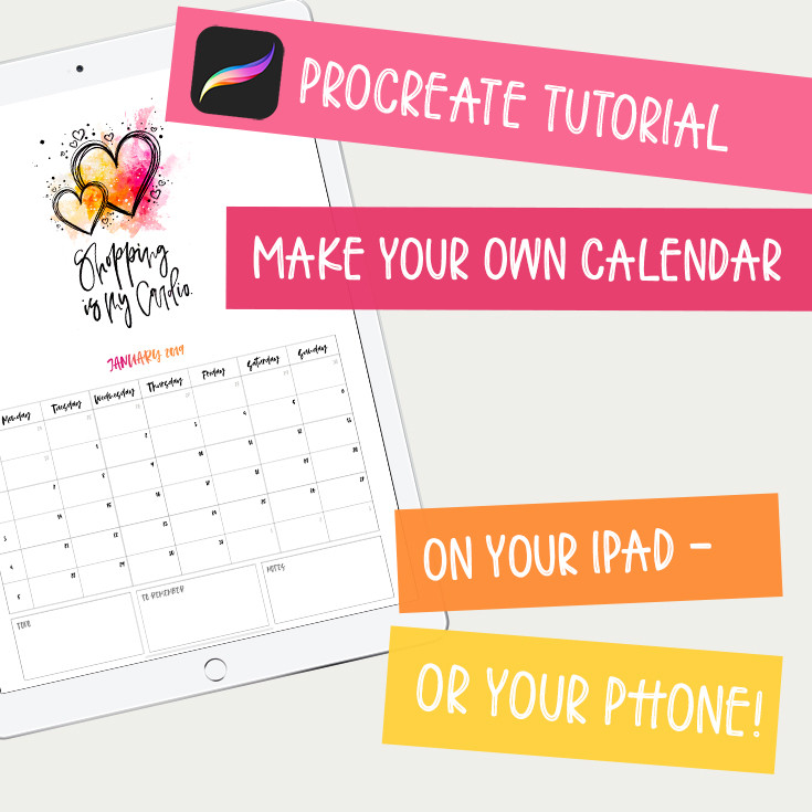 How To Make Your Own Calendar IPad Lettering How To Make Your Own Calendar IPad Lettering