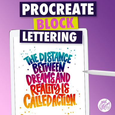 Procreate Block Lettering - iPad Lettering