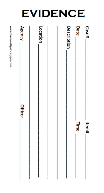 Evidence Envelope Set of 10