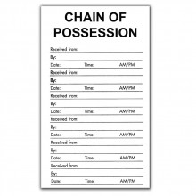 Evidence Chain of Custody Labels (pkg of 50)