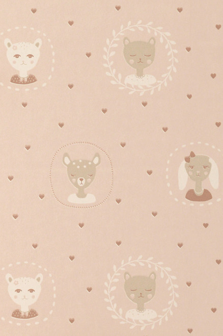 Hearts Dusty Warm Pink 148-01