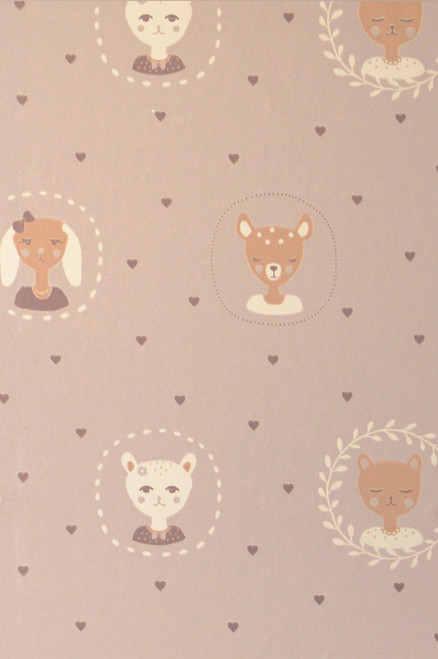 Hearts Dusty Warm Lilac 148-02