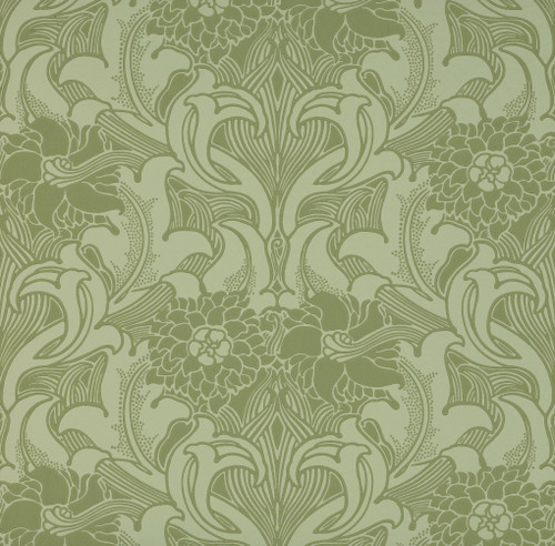 Dahlia Scroll Pea Green 0263DAPEAGR