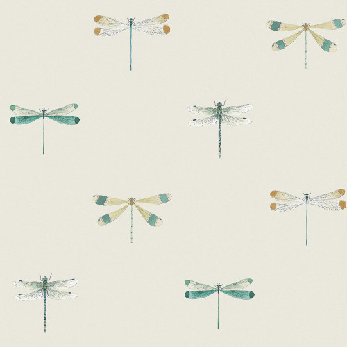 Watercolour Dragonfly Off White 146858