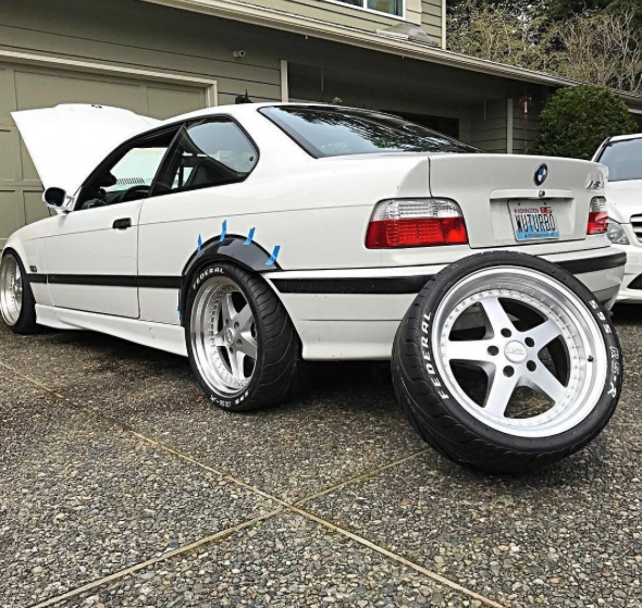 HARD motorsport- BMW E36 Coupe Fender Flares REAR SET