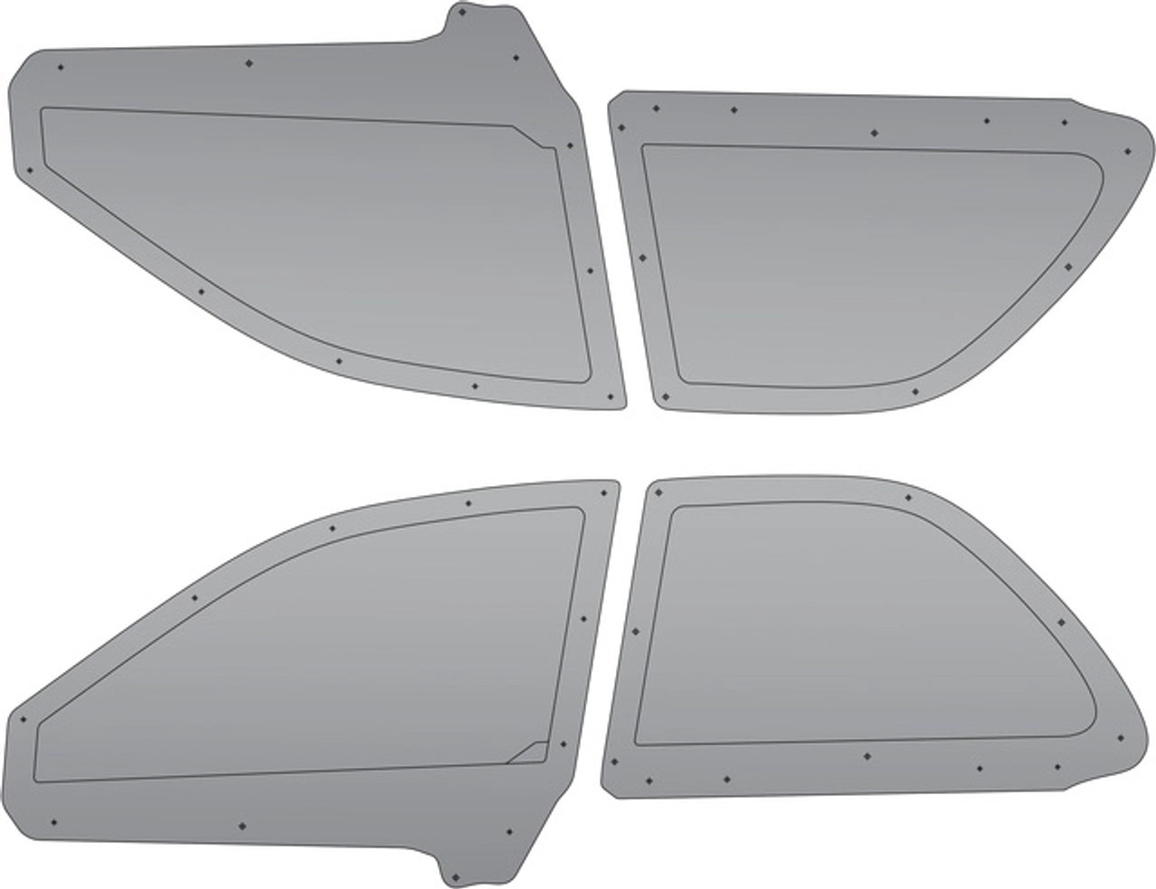 6ocRALLYSPORT GC Sedan FULL SET Abrasion Resistant Polycarbonate Windows  - Impreza Sedan  93-01