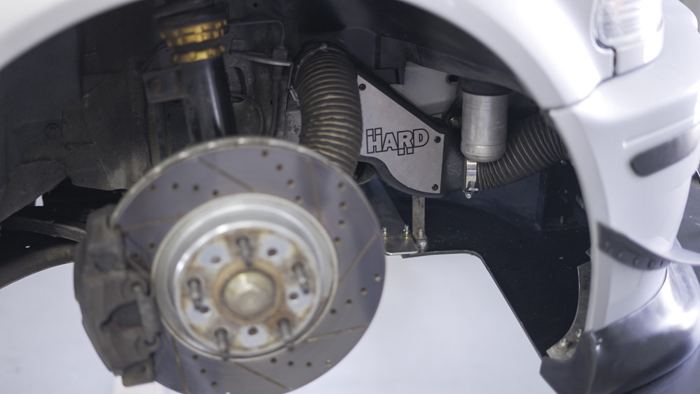 HARD Motorsport - BMW E46 M3  Brake Cooling Ducts installed on customer car