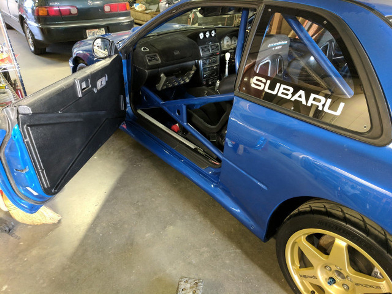 6ocRALLYSPORT GC Subaru Racing Abrasion Resistant Polycarbonate Rear Windows (PAIR)  - Impreza 93-01 Coupe