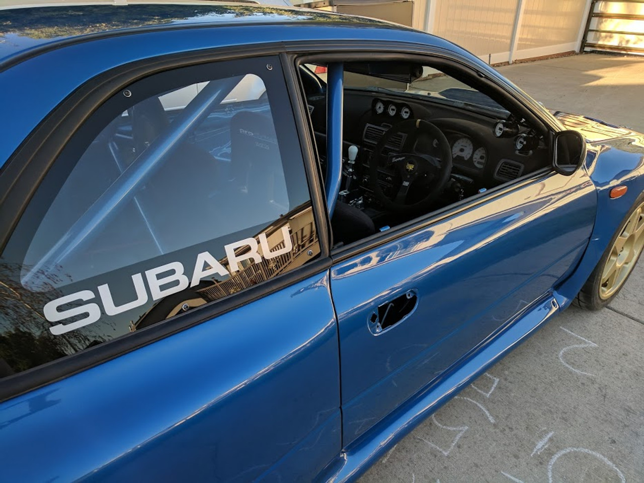 6ocRALLYSPORT GC Subaru Racing Abrasion Resistant Polycarbonate Rear Windows (PAIR)  - Impreza 93-01 Coupe