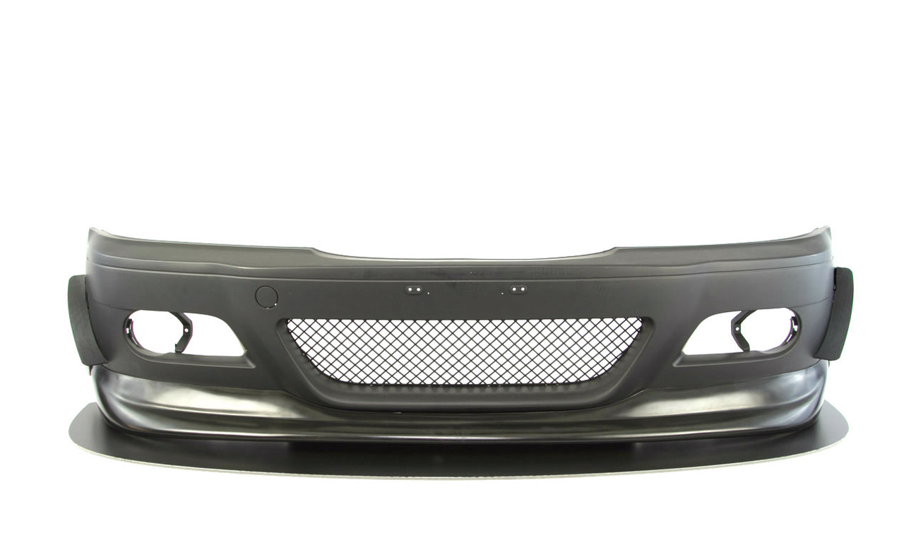 Left and right Dive planes / Aero Canards shown installed on a E46 M3 style front bumper cover for BMW