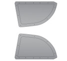 6ocRALLYSPORT GD Abrasion Resistant Polycarbonate Rear Door Windows (PAIR) - Subaru Impreza 02-07 WRX/STI