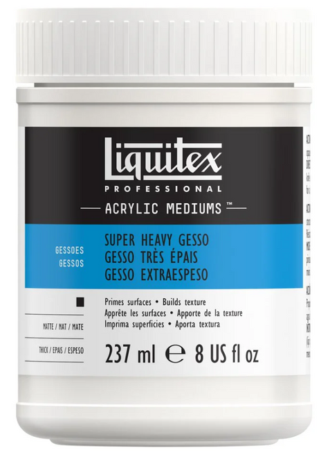 Liquitex Professional Acrylic Mediums Super Heavy Gesso, 237ml