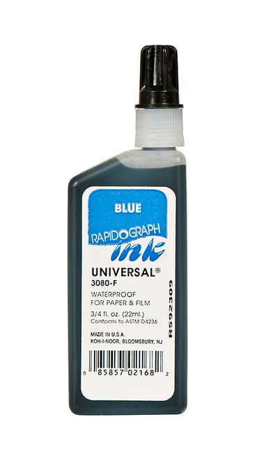 Rapidograph Universal Drawing Ink, 0.75 oz., Blue