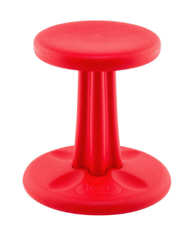 Kore Kids 14”H Wobble Stool - Red