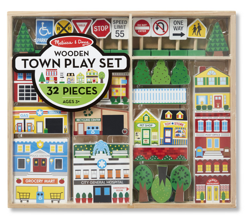 Wooden Town Play Set