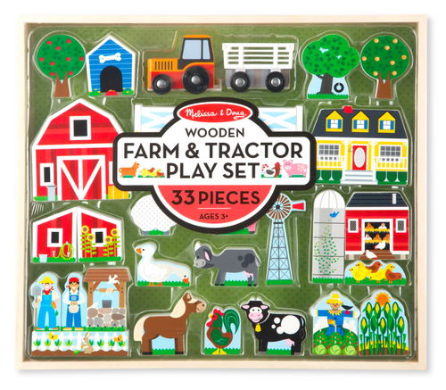 Wooden Farm & Tractor Play Set