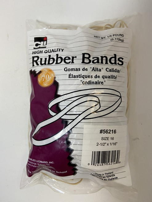 #16 High Quality Rubber Bands, 1/4 lb