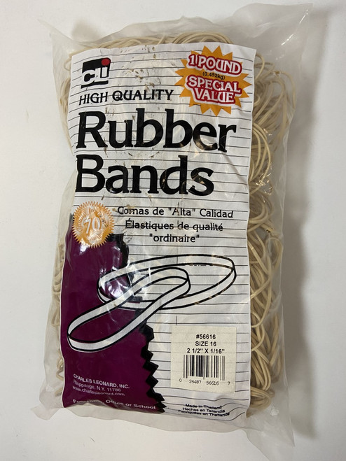 #16 High Quality Rubber Bands, 1 lb bag