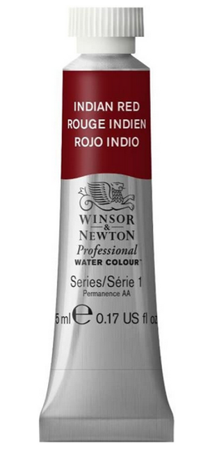 Professional Watercolor Paint, 5mL, Indian Red