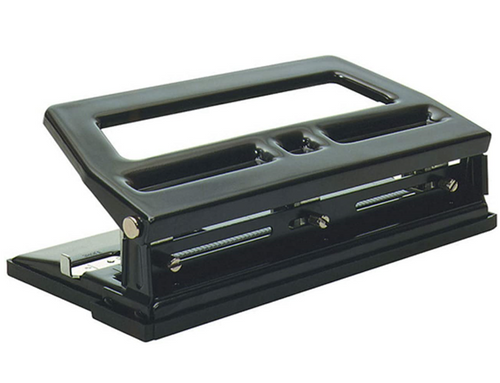 Heavy Duty 3-Hole Punch, Black