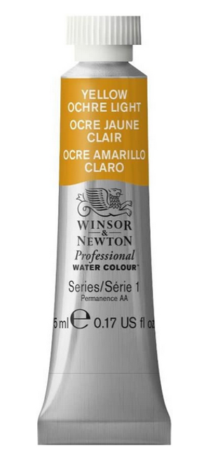 Professional Watercolor Paint, 5mL, Yellow Ochre Light