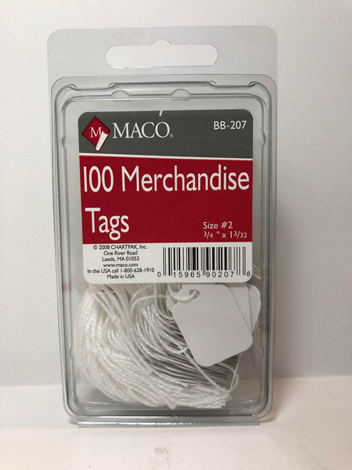 Merchandise Tag, 3/4" x 1-3/32", White