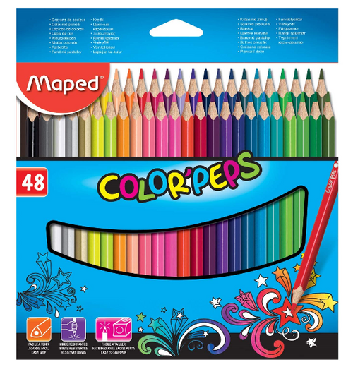 Color'Peps Colored Pencils, Assorted Colors (48ct.)