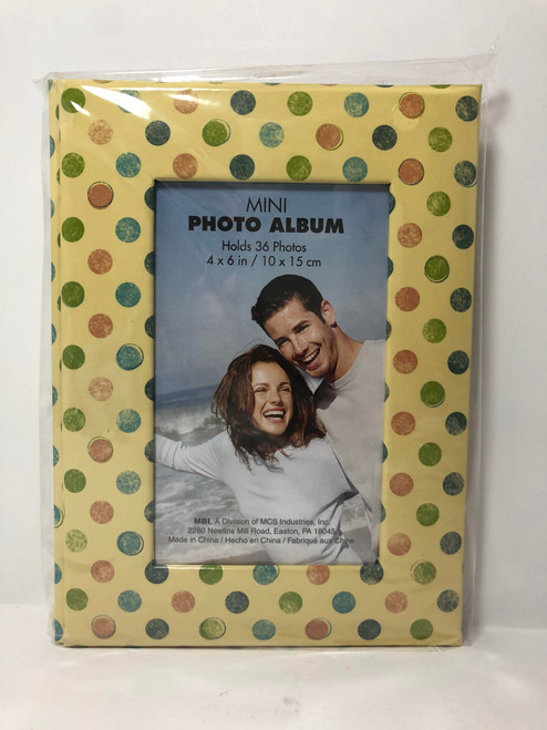 Photo Album, 4"x6", Tan w/ Multicolored Dots