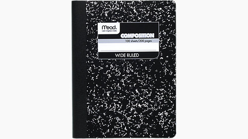 Mead® Composition Book, Wide Ruled, Black