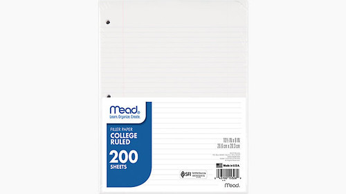 Mead® Filler Paper, College Ruled (200ct.)