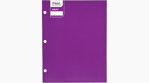 Mead® 2-Pocket Folder With Subject Box, Assorted Colors