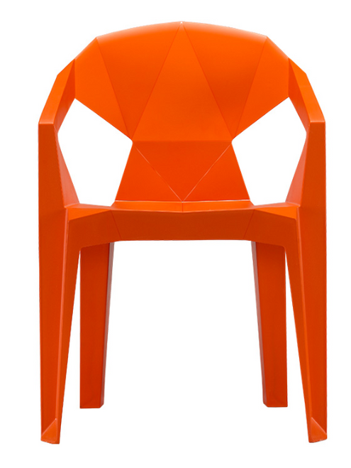 Merryfair "MUZE" Stacking Chair - Mandarin Orange