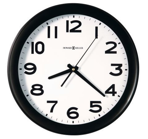 13-1/2" Kenwick Wall Clock, Quartz Movement, Black