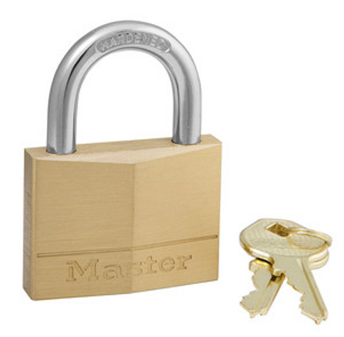 Solid Brass Padlock W/Key, 2" Wide, 1" SHACKLE