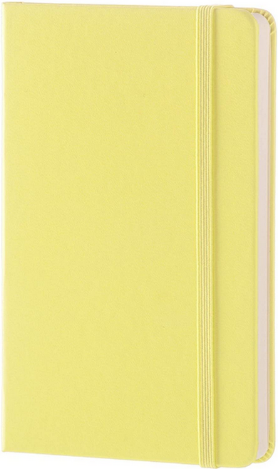 Pocket Classic Hard Cover Notebook, Ruled, Citron Yellow