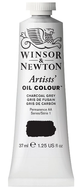 Artists' Oil Color Paint, 37mL, Charcoal Grey