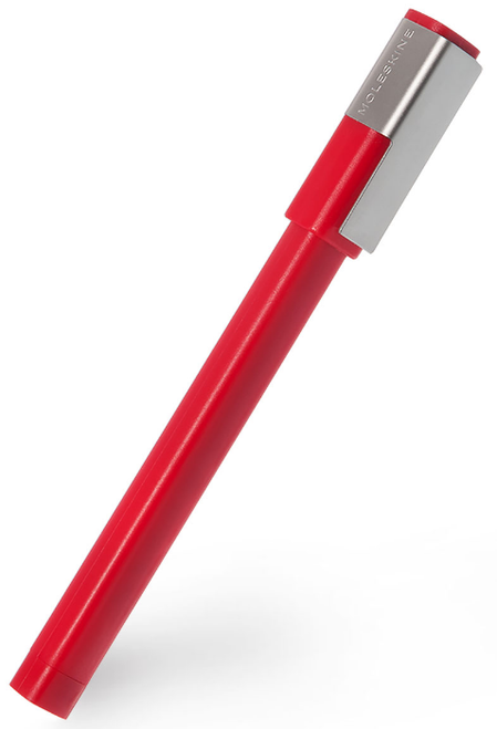 Classic Cap Rollerball Pen Plus, Carmine Red Barrel, Black (Medium/0.7mm)