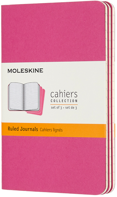 Pocket Cahier Journals, Ruled, Kinetic Pink (3 Count)