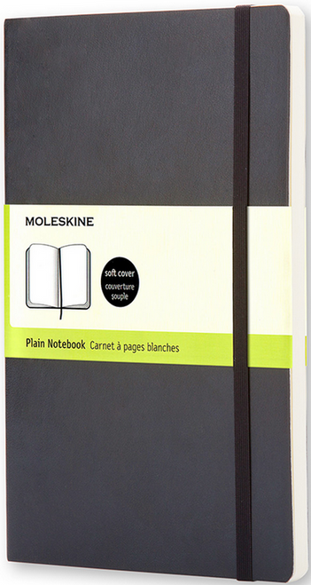 Pocket Classic Soft Cover Notebook, Plain, Black