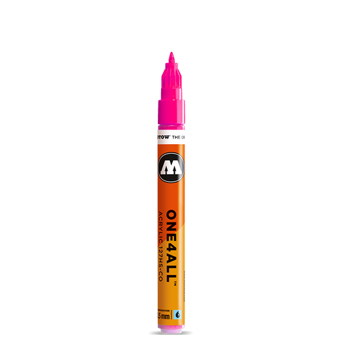 ONE4ALL 127HS-CO Acrylic Paint Marker, 1.5mm, 217 Neon Pink Fluorescent