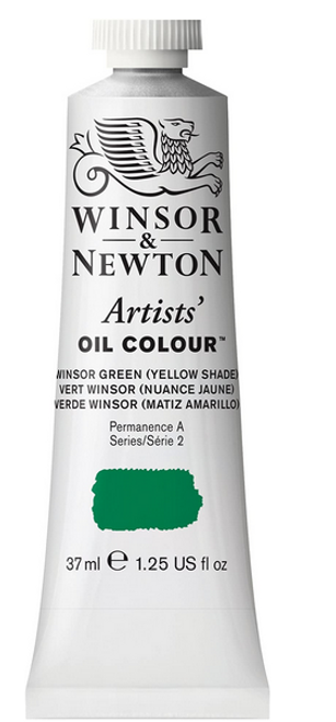 Artists' Oil Color Paint, 37mL, Winsor Green (Yellow Shade)