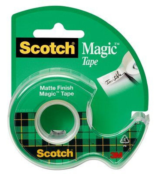 Scotch Magic Tape with Dispenser, 1/2"x450"