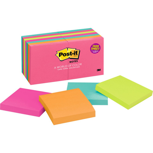 Post-it Notes, 3"x3", Cape Town Collection