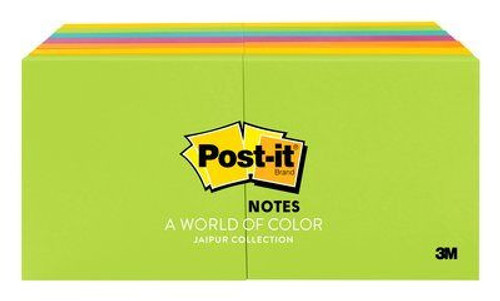 Post-it Notes, 3"x 3", Jaipur colors