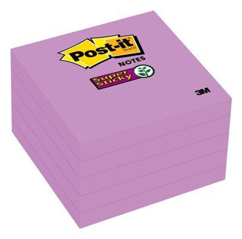 Post-it Super Sticky Notes, 3"x 3", Mulberry