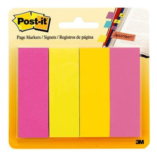 Post-it Page Marker, 7/8"x2-7/8", Assorted Ultra Colors